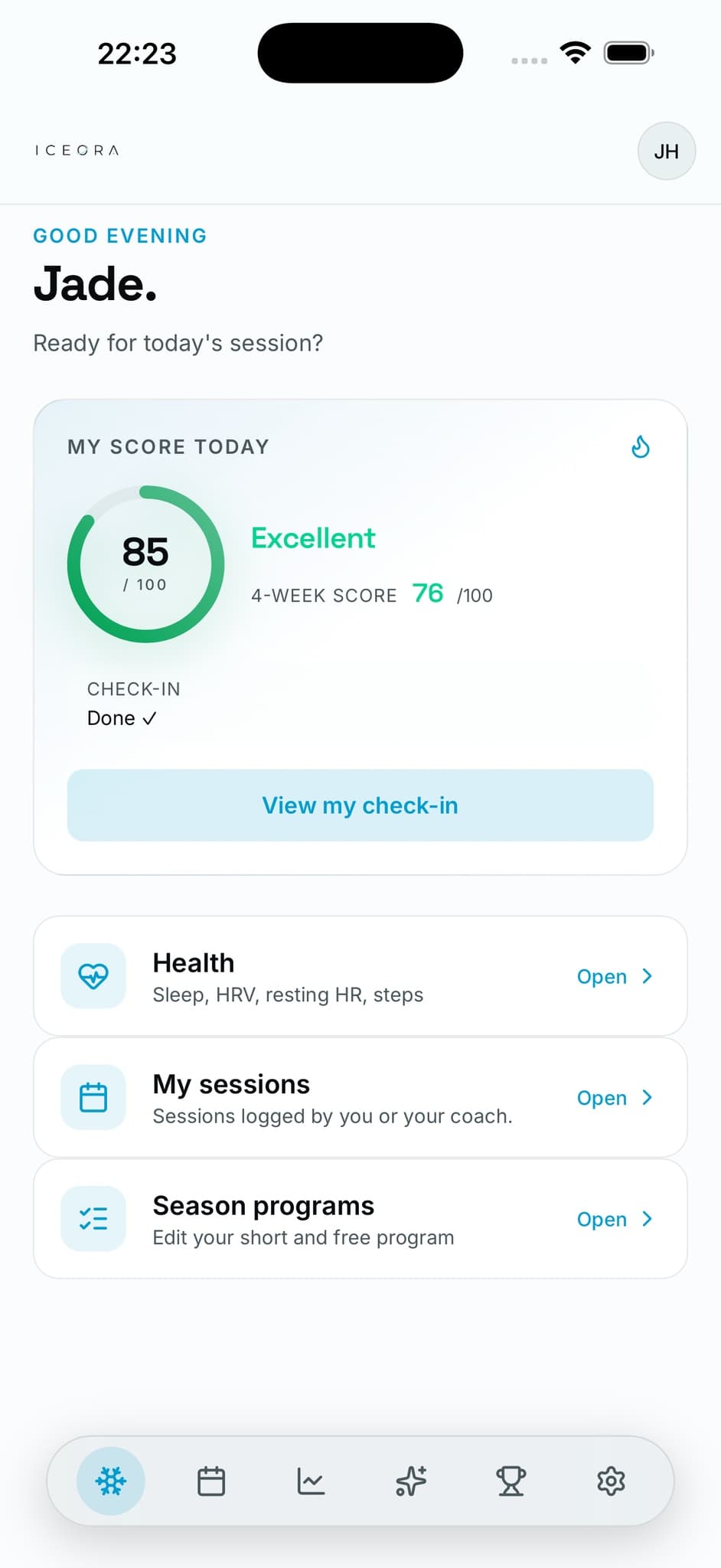 Home dashboard