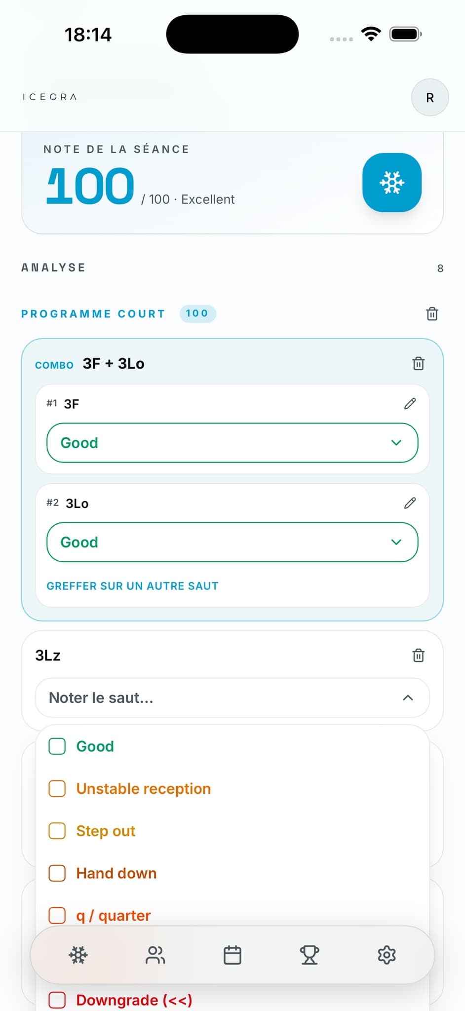 Live session notation